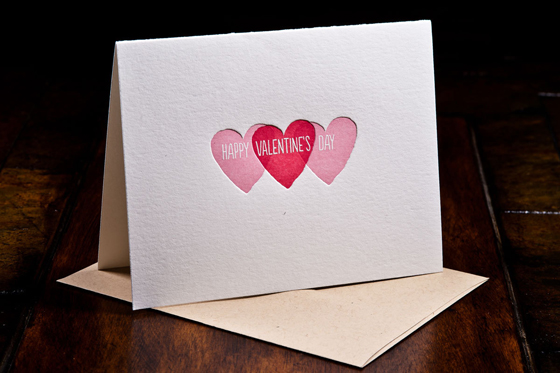 Valentine`s Day letterpress stationery 1